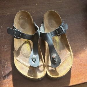 Birkenstock Kids Black and Tan Sandals